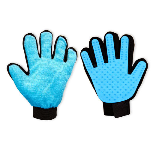 bürsten handschuh Paar Fellpflege zum Schwarz/Türkis – Qlik-AW Geschenke und Merchandise zum Material:Alcantara