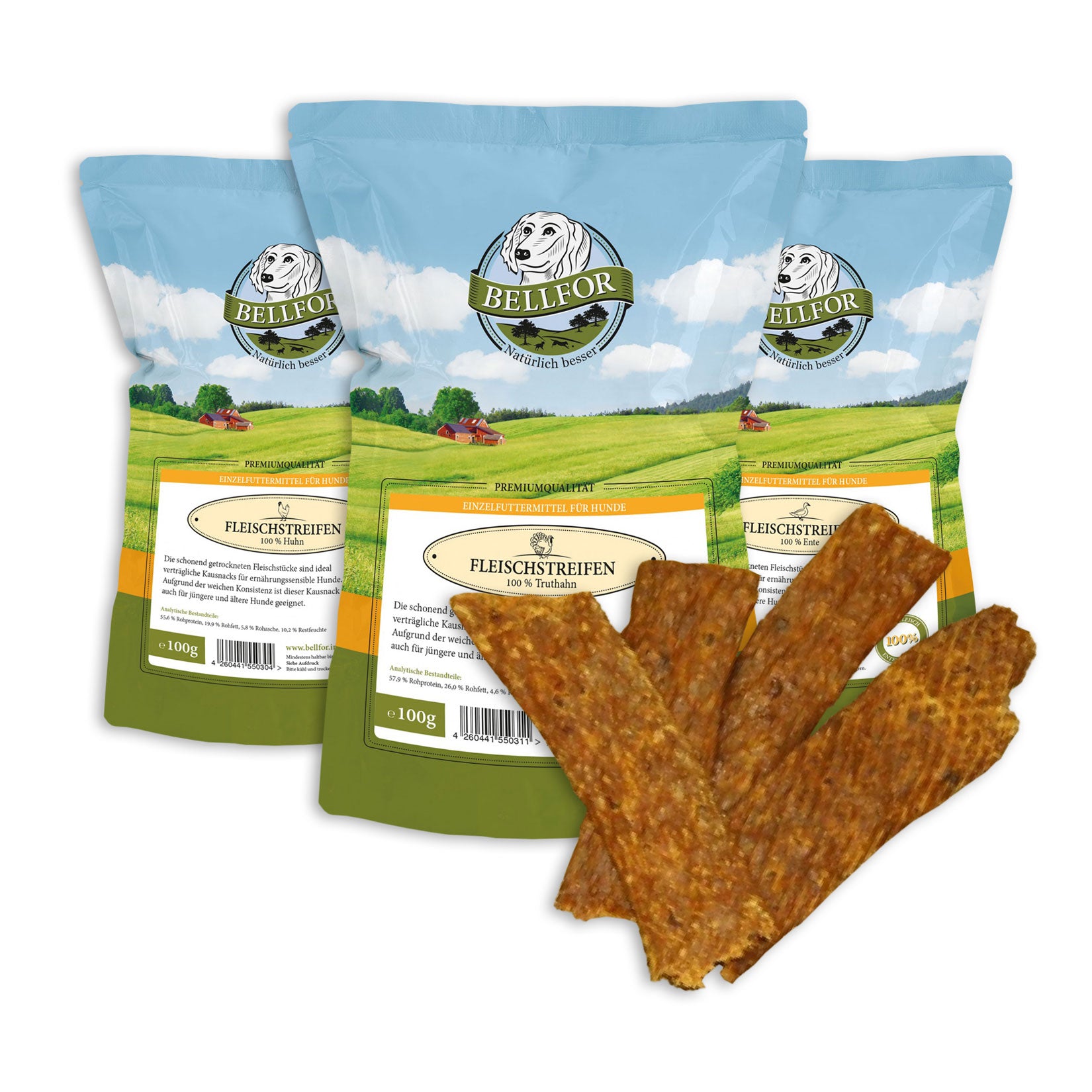 Sparsnack Trockenfleisch - Huhn - Truthahn - Ente