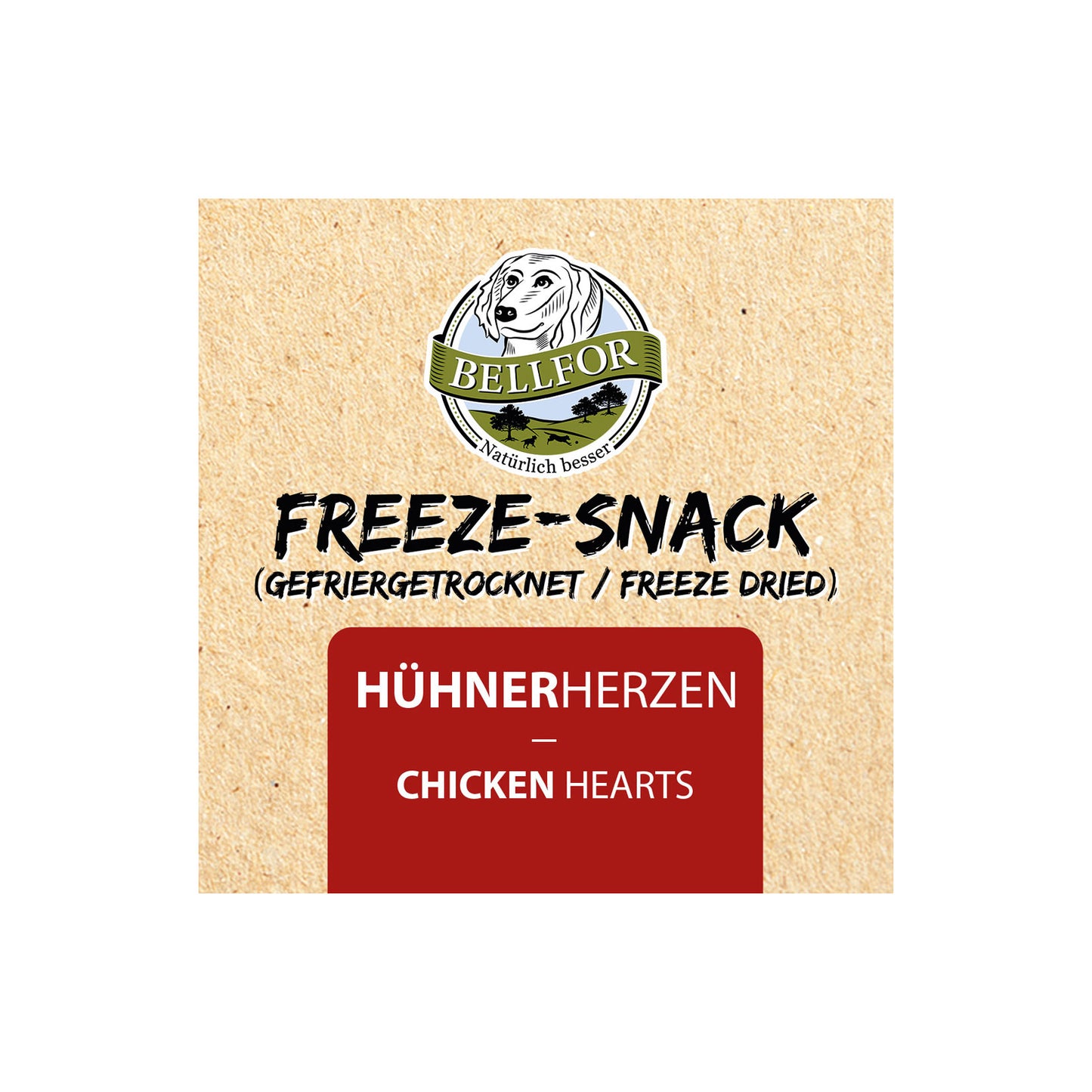 Bellfor - Gesunder Freeze Hundesnack - Hühnerherzen