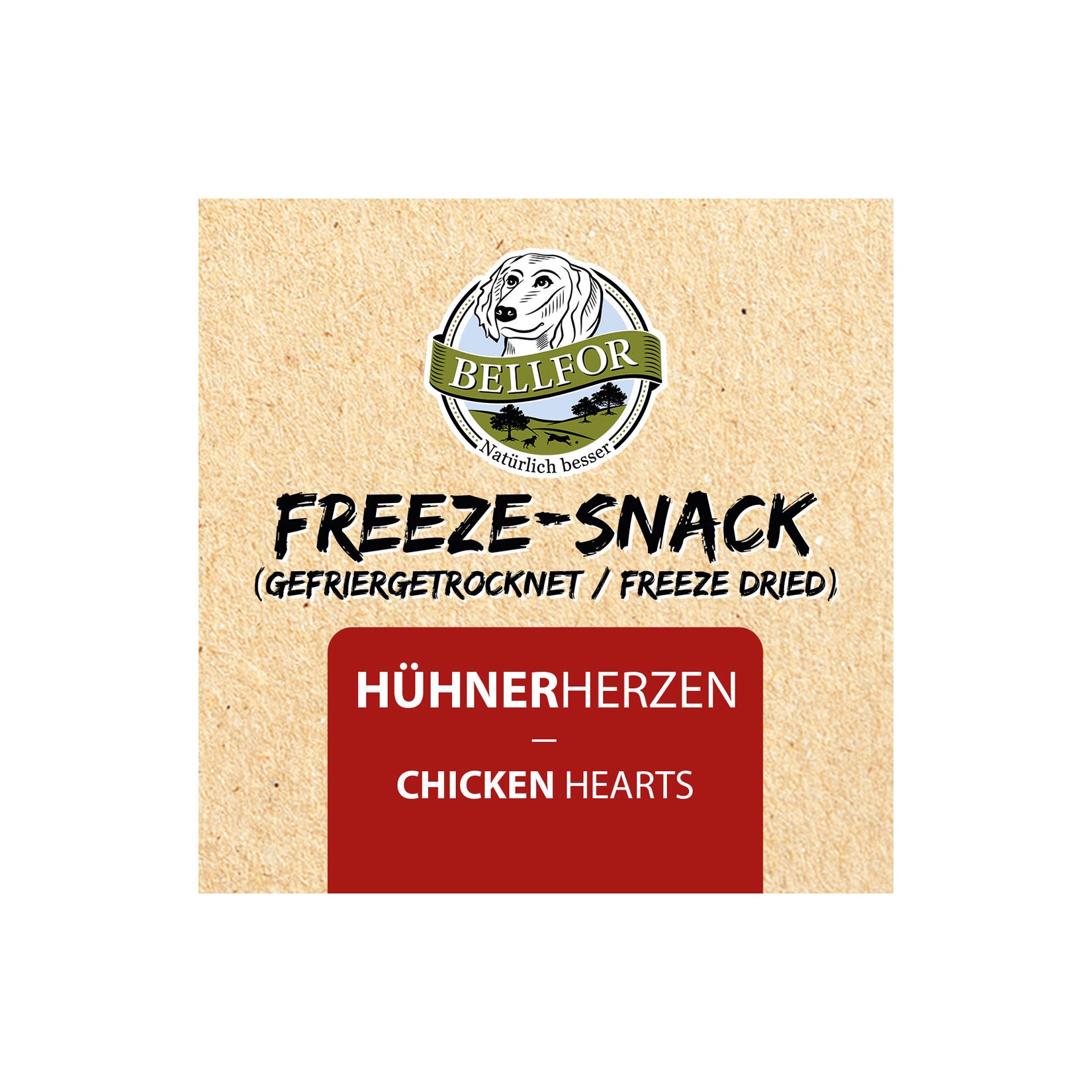 Bellfor - Gesunder Freeze Hundesnack - Hühnerherzen