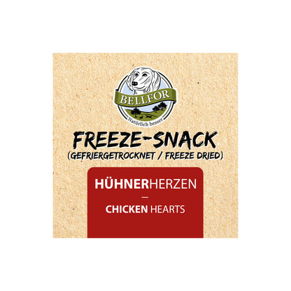 Bellfor - Gesunder Freeze Hundesnack - Hühnerherzen