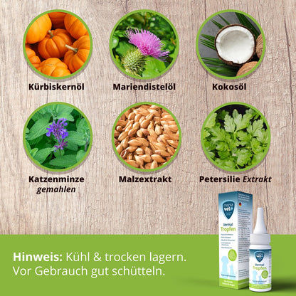 Marsavet Vermal Tropfen für Hunde Katzen Nager - 50ml