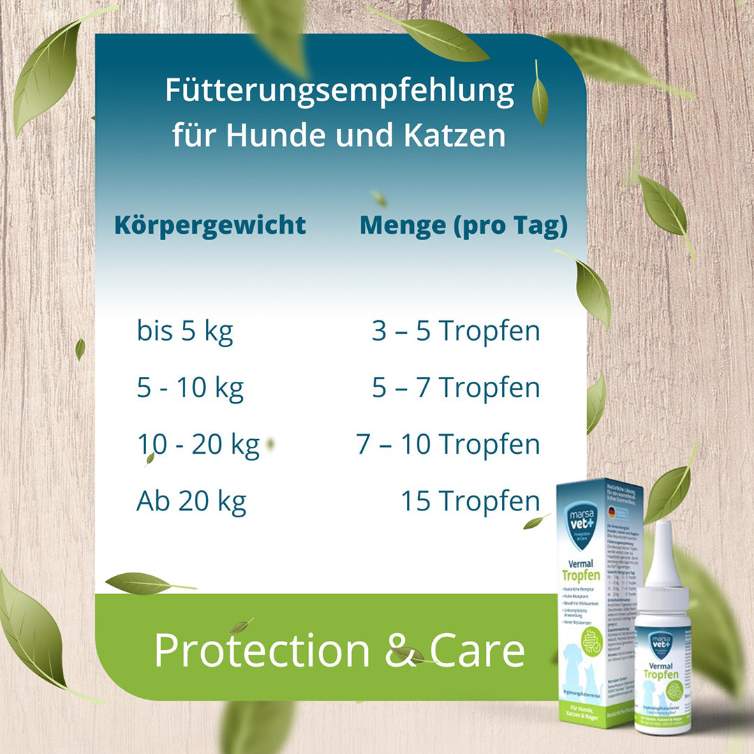 Marsavet Vermal Tropfen für Hunde Katzen Nager - 50ml